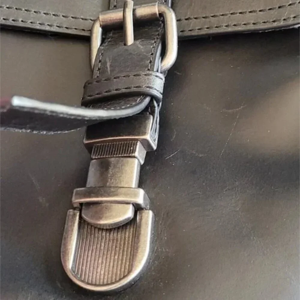 NWT Wilson Leather Real Leather Top Rod Briefcase Laptop Leather Bag Black